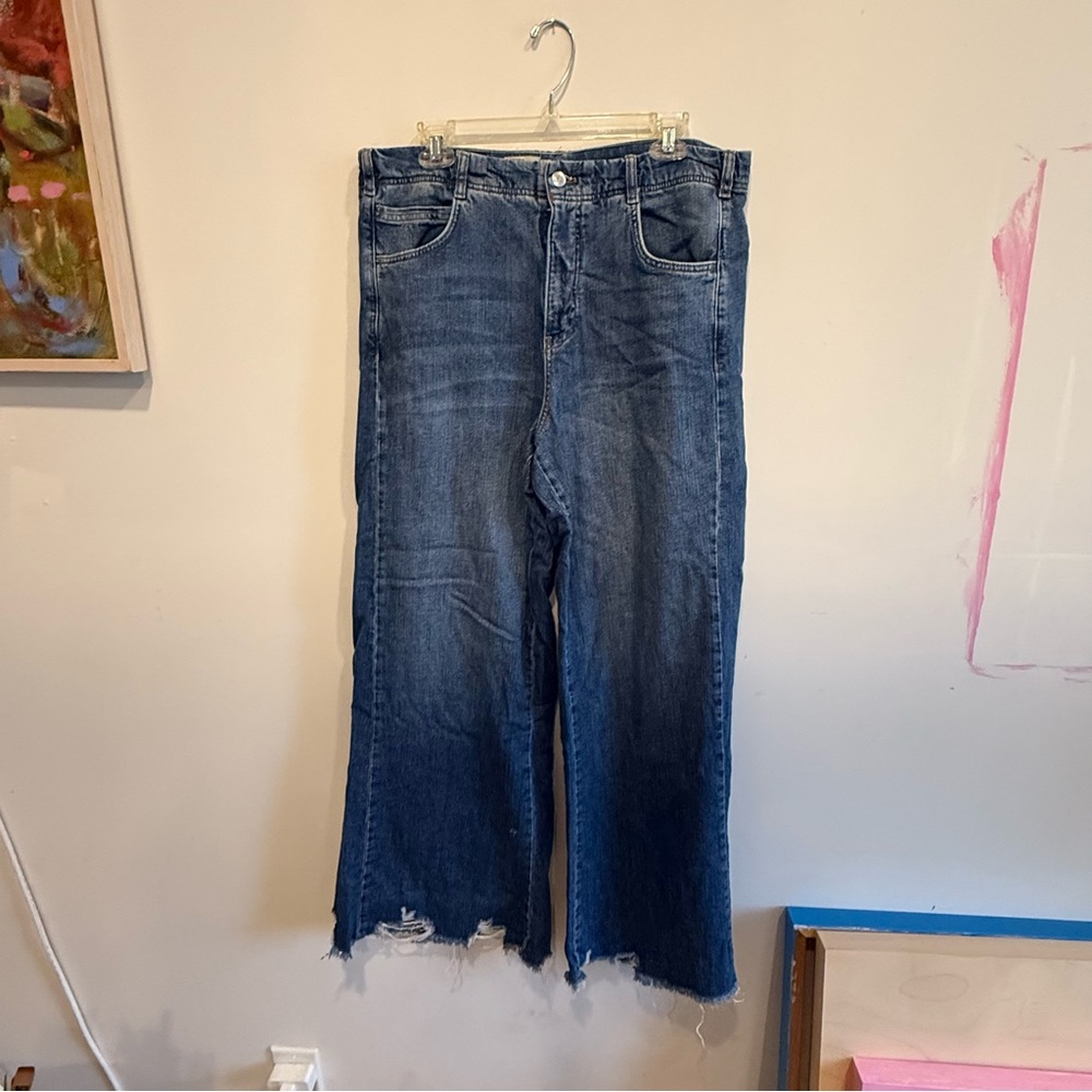 Pilcro Dark Blue Flare Jeans